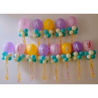 Girl Happy Birthday Alphabet Printed Balloons
